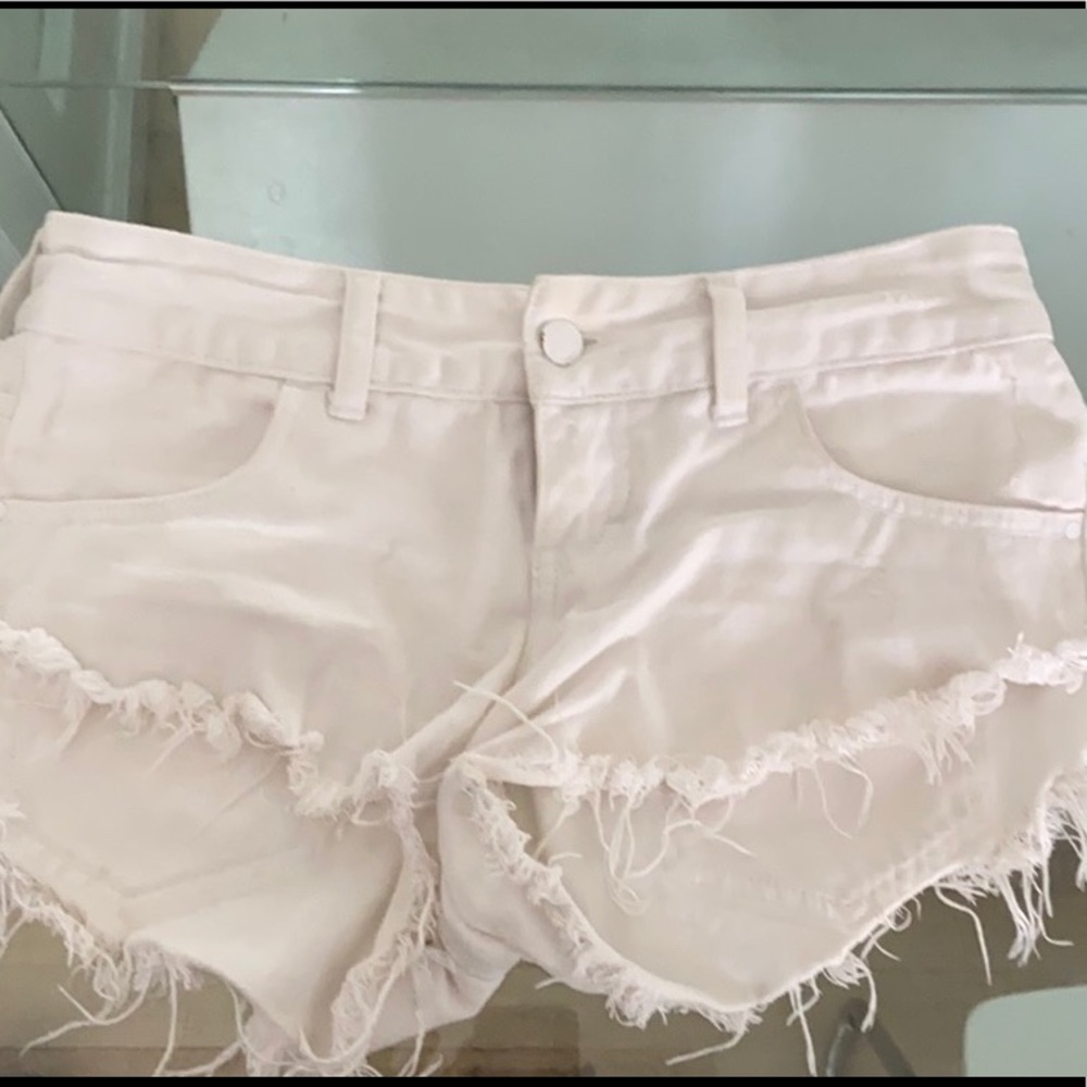 Billabong White Denim Shorts